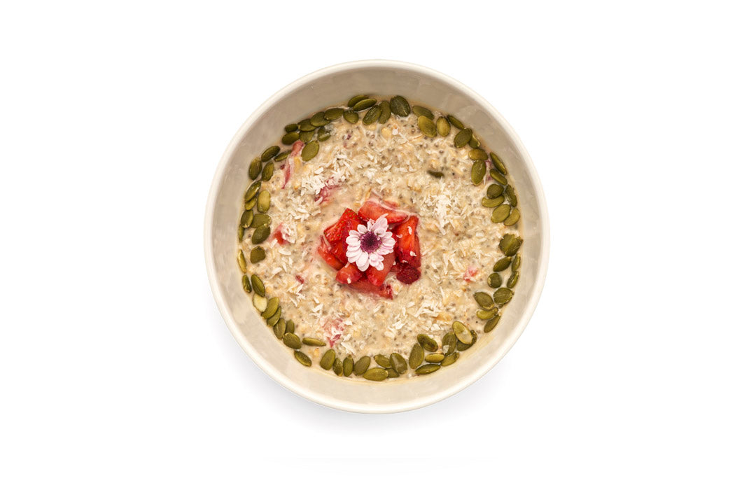 Overnight Organic Oatmeal and Strawberry